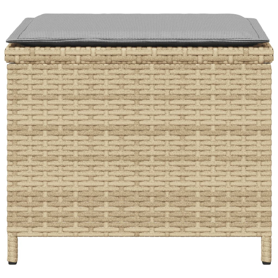 Garden Stools with Cushions 4 pcs Mix Beige 41x41x36 cm