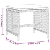Garden Stools with Cushions 4 pcs Black 41x41x36 cm Poly Rattan
