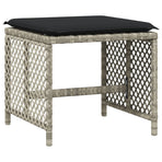 Garden Stools with Cushions 4 pcs Light Grey 41x41x36 cm