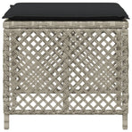 Garden Stools with Cushions 4 pcs Light Grey 41x41x36 cm