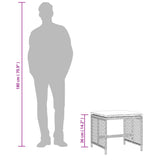 Garden Stools with Cushions 4 pcs Light Grey 41x41x36 cm Poly Rattan - Extra Image