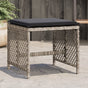 Garden Stools with Cushions 4 pcs Light Grey 41x41x36 cm