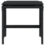 Garden Stools with Cushions 4 pcs Black 41x41x36 cm Poly Rattan