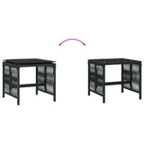 Garden Stools with Cushions 4 pcs Black 41x41x36 cm Poly Rattan