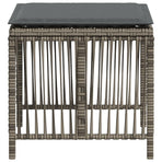 Garden Stools with Cushions 4 pcs Grey 41x41x36 cm Poly Rattan