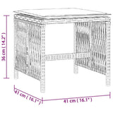 Garden Stools with Cushions 4 pcs Beige 41x41x36 cm Poly Rattan