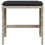 Garden Stools with Cushions 4 pcs Light Grey 41x41x36 cm Poly Rattan