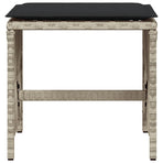 Garden Stools with Cushions 4 pcs Light Grey 41x41x36 cm