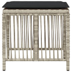 Garden Stools with Cushions 4 pcs Light Grey 41x41x36 cm