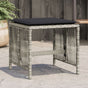 Garden Stools with Cushions 4 pcs Light Grey 41x41x36 cm