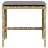 Garden Stools with Cushions 4 pcs Mix Beige 41x41x36 cm Poly Rattan