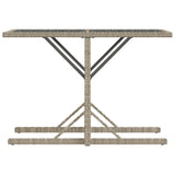 3 Piece Bistro Set with Cushions Light Grey Poly Rattan