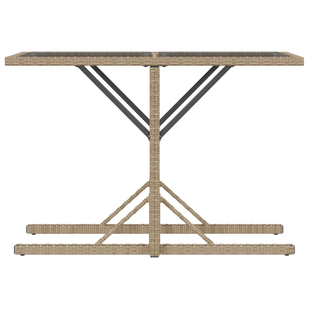 3 Piece Bistro Set with Cushions Mix Beige Poly Rattan