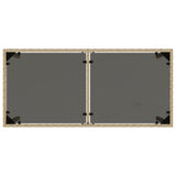 Garden Table with Glass Top Beige 115x54x74 cm Poly Rattan