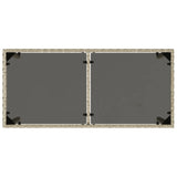 Garden Table with Glass Top Light Grey 115x54x74 cm Poly Rattan