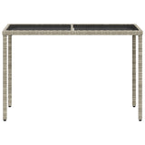 5 Piece Garden Dining Set with Cushions Light Grey Poly Rattan - Extra Image