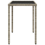 5 Piece Garden Dining Set with Cushions Light Grey Poly Rattan