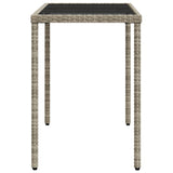 5 Piece Garden Dining Set with Cushions Light Grey Poly Rattan - Extra Image
