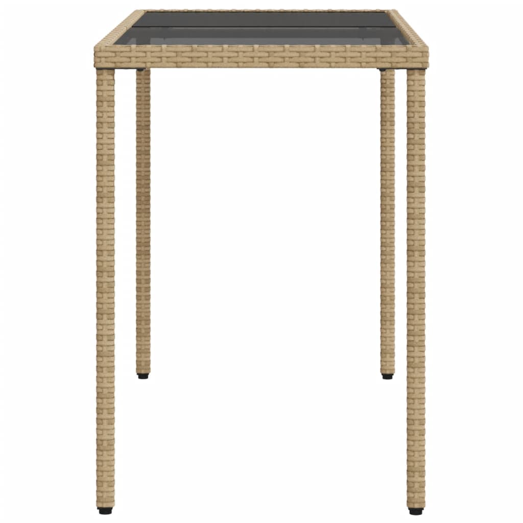5 Piece Garden Dining Set with Cushions Mix Beige Poly Rattan