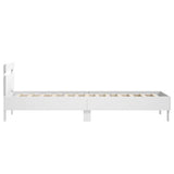 Bed Frame without Mattress with Headboard White 90x190 cm - Rear View
