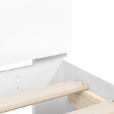 Bed Frame without Mattress with Headboard White 90x190 cm - Low Angle