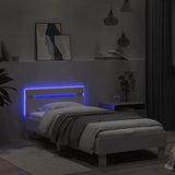 Bed Frame without Mattress with LED Lights White 90x190 cm - Top-Down View