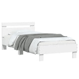 Bed Frame without Mattress with LED Lights White 90x190 cm