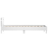 Bed Frame without Mattress with LED Lights White 90x190 cm - Low Angle