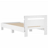 Bed Frame without Mattress with LED Lights White 90x190 cm - Extra Image