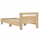 Bed Frame without Mattress with LED Lights Sonoma Oak 90x190 cm - Extra Image