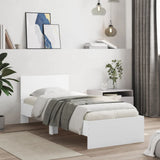 Bed Frame without Mattress with LED Lights White 90x190 cm - Top-Down View