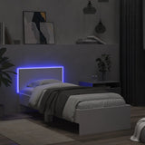 Bed Frame without Mattress with LED Lights White 90x190 cm - 45-Degree Angle