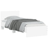 Bed Frame without Mattress with LED Lights White 90x190 cm