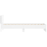 Bed Frame without Mattress with LED Lights White 90x190 cm - Low Angle