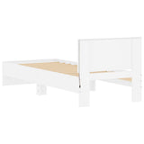 Bed Frame without Mattress with LED Lights White 90x190 cm - Extra Image