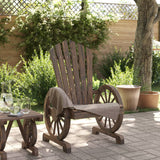 Garden Adirondack Chair Solid Wood Fir - Side View