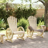 Garden Adirondack Chairs 2 pcs Solid Wood Fir - Side View