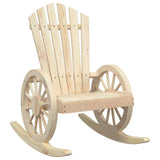 Rocking Adirondack Chair Solid Wood Fir - Front View