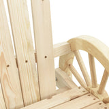 Rocking Adirondack Chair Solid Wood Fir - Close-Up Angle