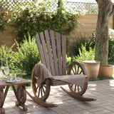 Rocking Adirondack Chair Solid Wood Fir - Side View