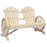 Garden Adirondack Chair 2-Seater Solid Wood Fir - Front View