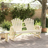 Garden Adirondack Chair 2-Seater Solid Wood Fir - Side View