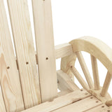 Garden Adirondack Chair 2-Seater Solid Wood Fir - Close-Up Angle