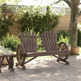 Garden Adirondack Chair 2-Seater Solid Wood Fir - Side View