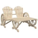 2 Piece Garden Lounge Set Solid Wood Fir - Front View