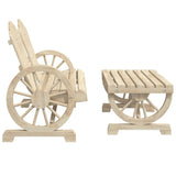 2 Piece Garden Lounge Set Solid Wood Fir - Top-Down View
