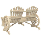 2 Piece Garden Lounge Set Solid Wood Fir - 45-Degree Angle