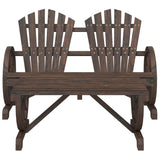 2 Piece Garden Lounge Set Solid Wood Fir - Side View