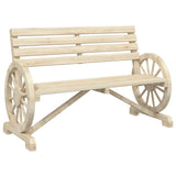 Garden Bench 2-Seater Solid Wood Fir - Front View