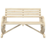 Garden Bench 2-Seater Solid Wood Fir - Top-Down View